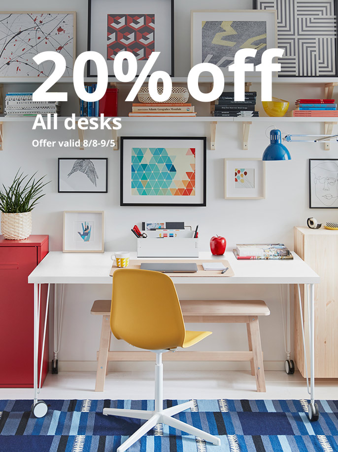 20% off all desks