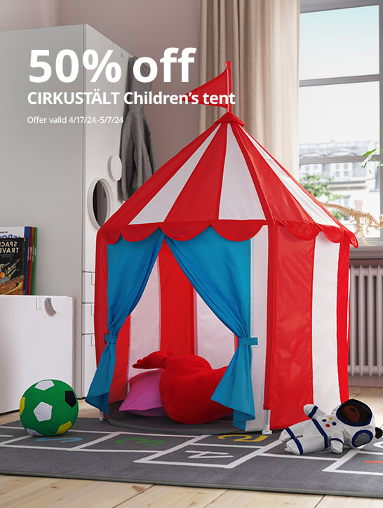 50% off CIRKUSTALT children's tent