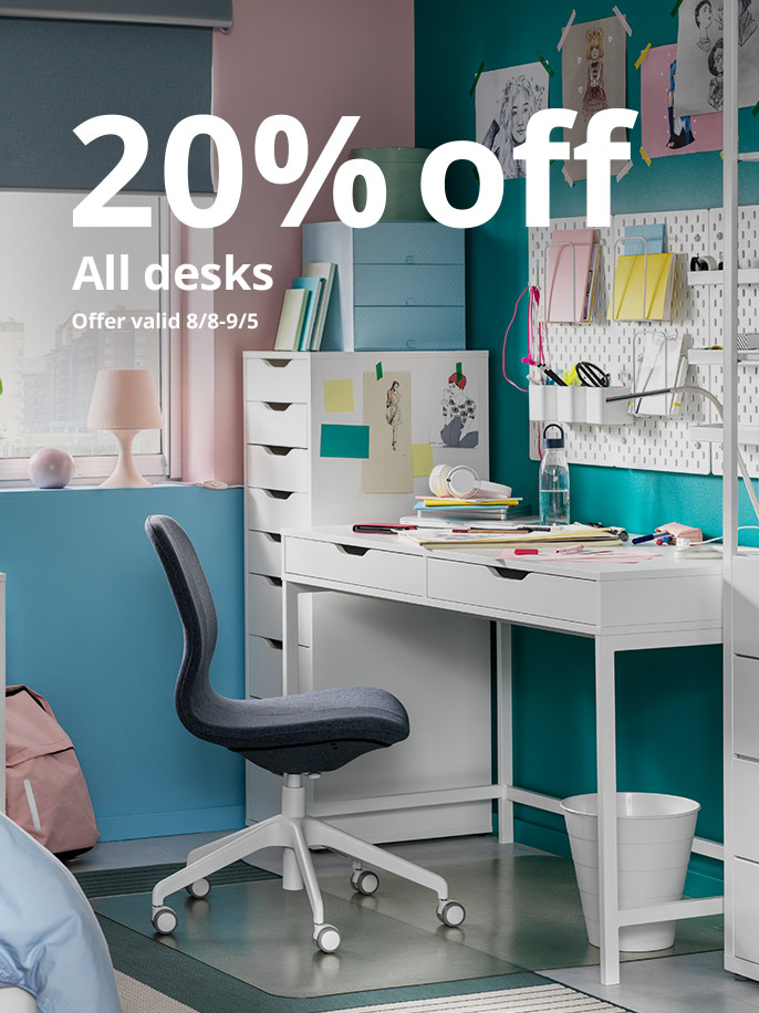 20% off all desks
