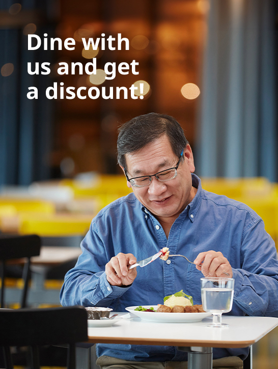 Dine with us and get a discount