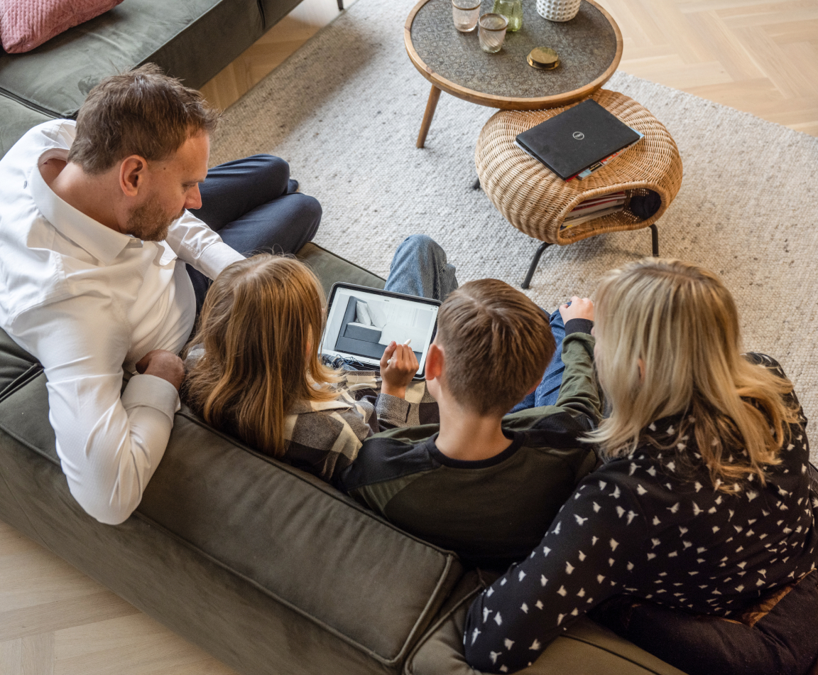 People sitting on a couch