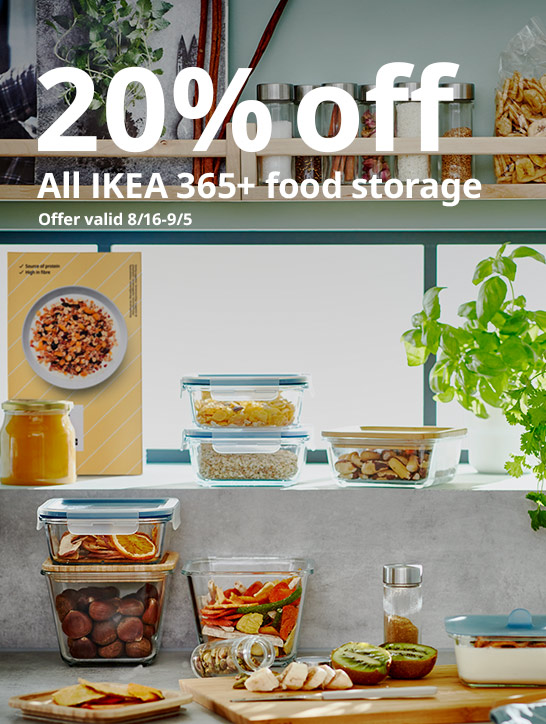 20% off food storage