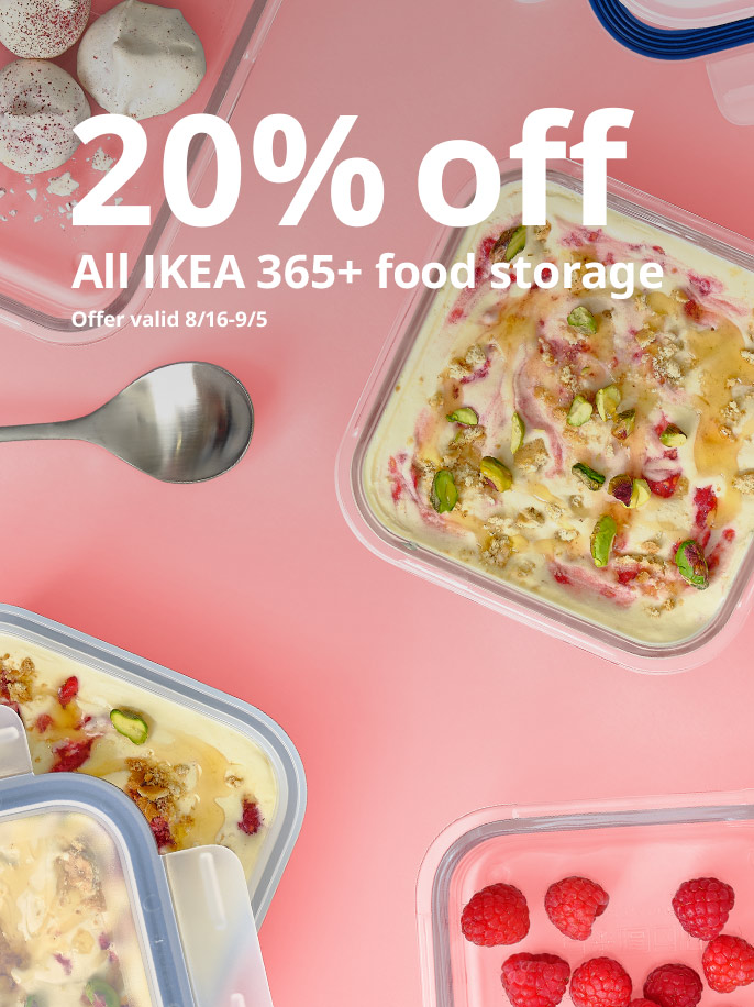 20% off food storage