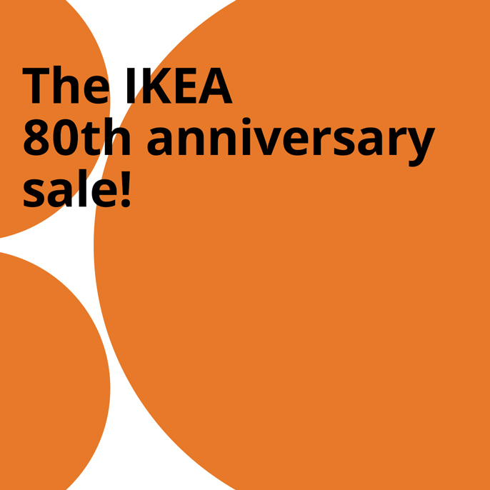 IKEA 80th anniversary sale visual