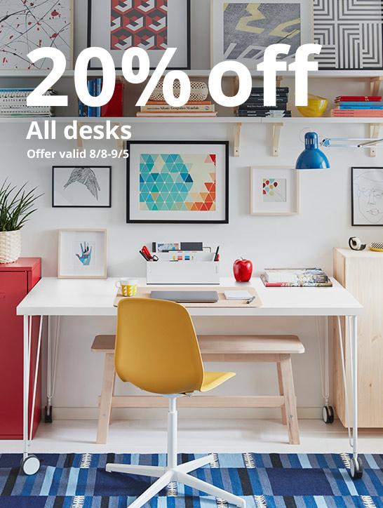 20% off all desks