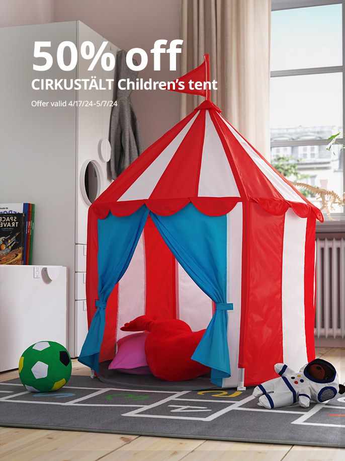 50% off CIRKUSTALT children's tent