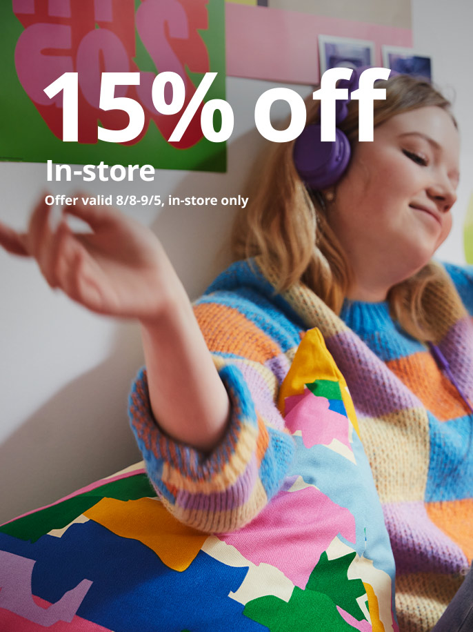 15% off in-store for students and teachers