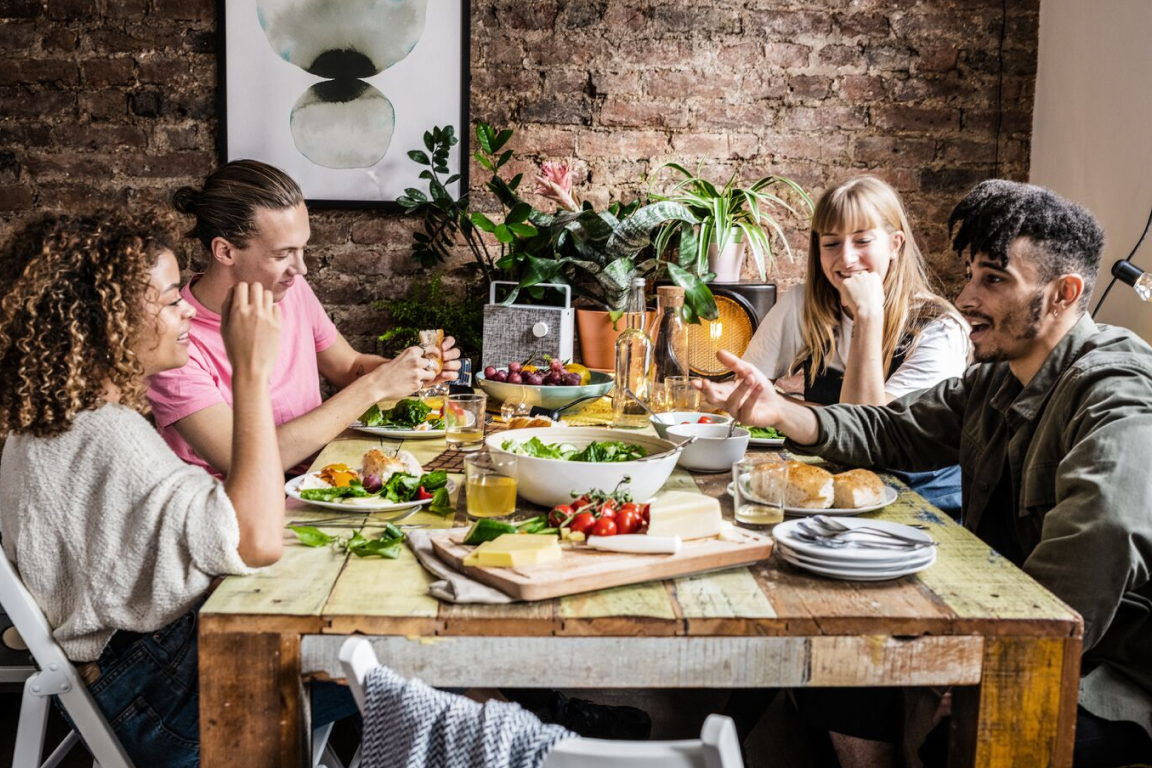 People sitting around a table