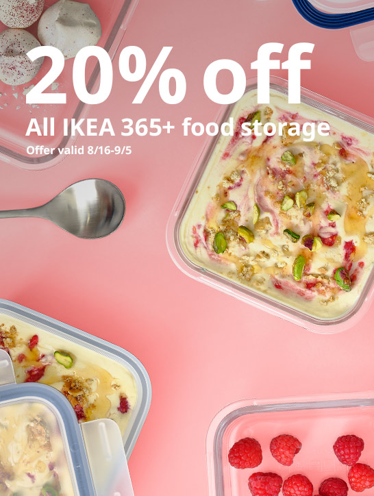 20% off food storage