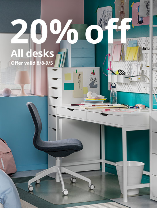 20% off all desks