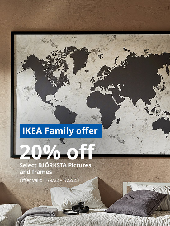 IKEA Family Offer: 20% off select BJORKSTA Pictures and Frames