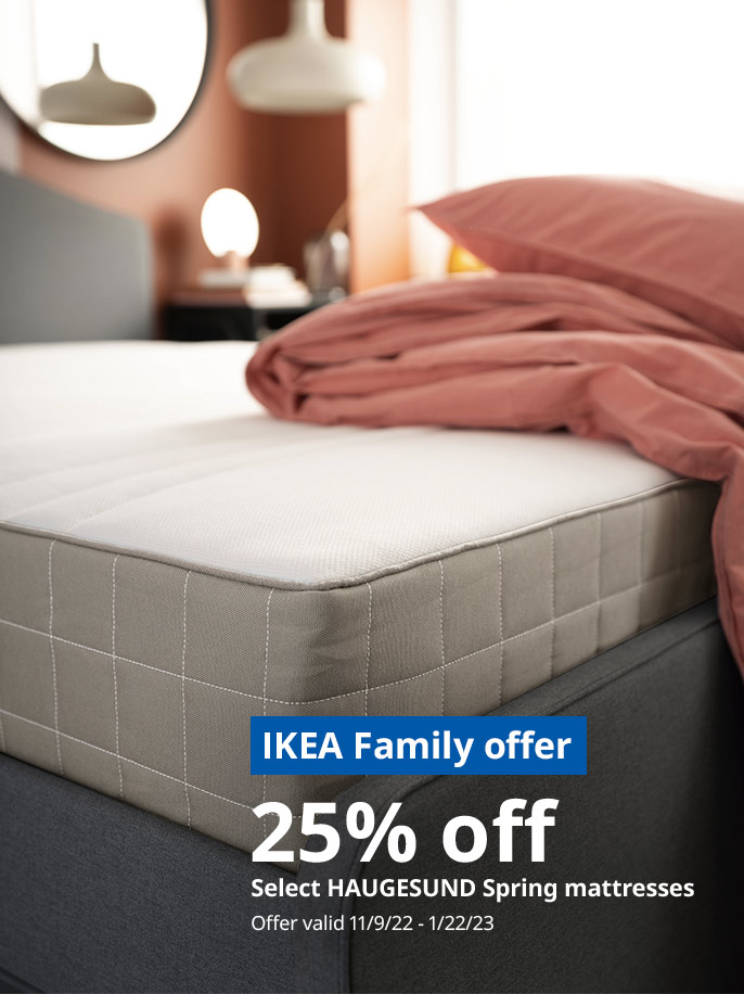 IKEA Family Offer 25% off select HAUGESUND Spring mattresses