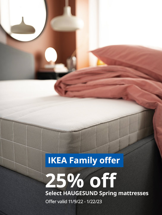 IKEA Family Offer 25% off select HAUGESUND Spring mattresses