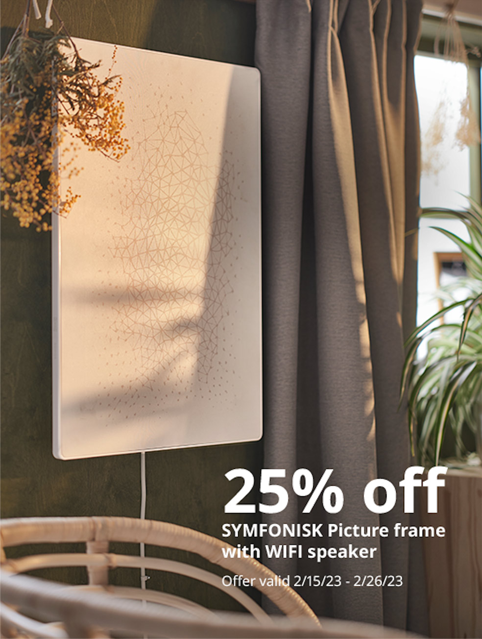 SYMFONISK Picture frame with wifi speaker