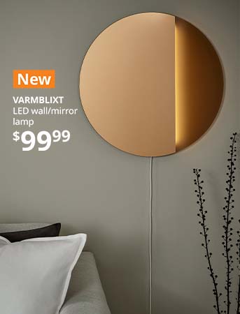 VARMBLIXT LED wall/mirror lamp